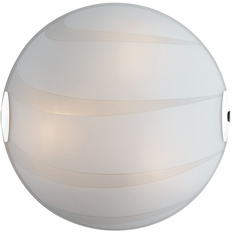 Plafoniera CRI in vetro bianco 40 cm.