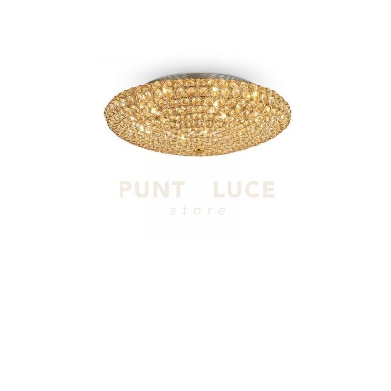 Ideal Lux - lampada da soffitto king PL9 oro