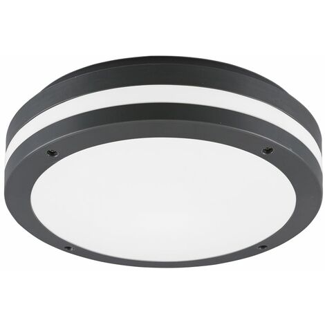 Plafoniera da Esterno a LED in Plastica Antracite
