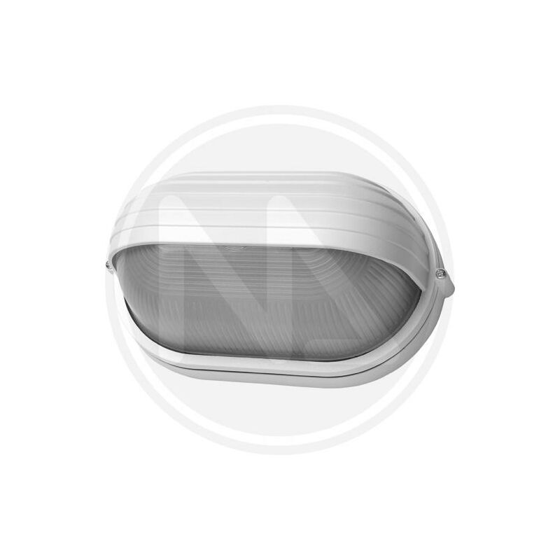 Image of Plafoniera da esterno giardino palpebra ovale maxi bianca o nero cm 28x11,5x16 colore: bianco