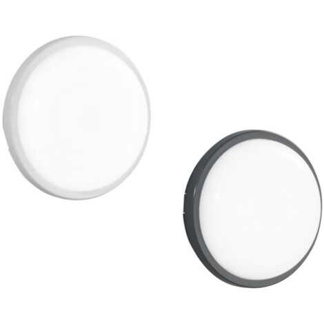 "Plafoniera da esterno LED EVER tonda antracite 15W 4000K 17 cm."