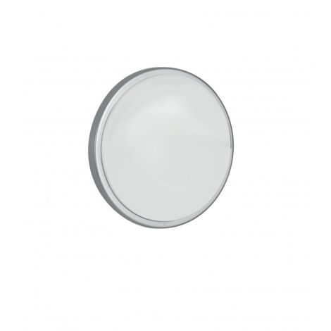 "Plafoniera da esterno LED EVER tonda argento 30W 4000K 30 cm."