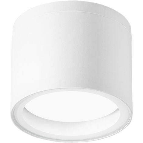 "Plafoniera da esterno TOWER rotonda in alluminio bianco IP54 9 cm."