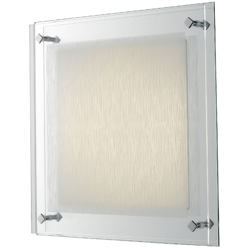 Image of Luce Ambiente E Design - Plafoniera joyce in vetro bianca 36W 4000 k (luce naturale) 45 cm. - Bianco