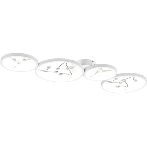 Plafoniera da Interno a LED in Metallo Bianco Opaco