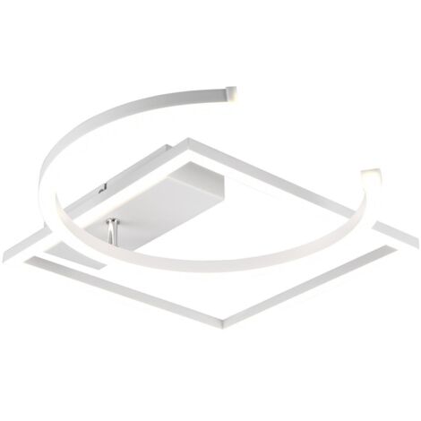 Plafoniera da Interno a LED in Metallo Bianco Opaco