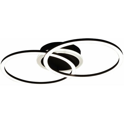 Plafoniera da Interno a LED in Metallo Nero Opaco