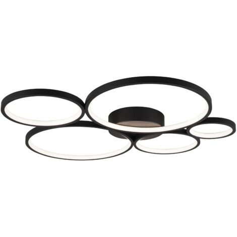 Plafoniera da Interno a Led in Metallo Nero Opaco