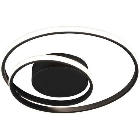 Plafoniera da Interno a LED in Metallo Nero Opaco