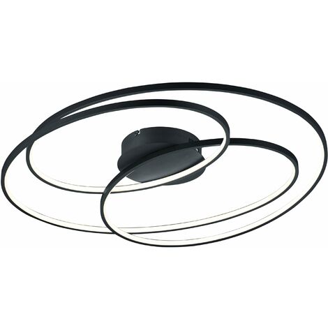 Plafoniera da Interno a LED in Metallo Nero Opaco