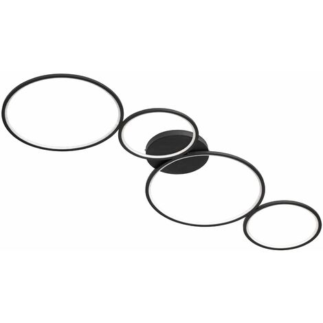 Plafoniera da Interno a LED in Metallo Nero Opaco