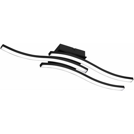 Plafoniera da Interno a LED in Metallo Nero Opaco