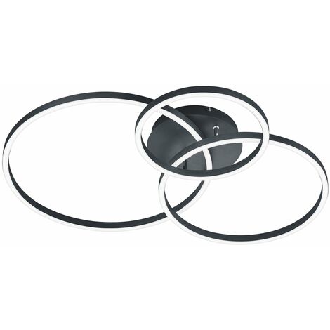 Plafoniera da Interno a LED in Metallo Nero Opaco