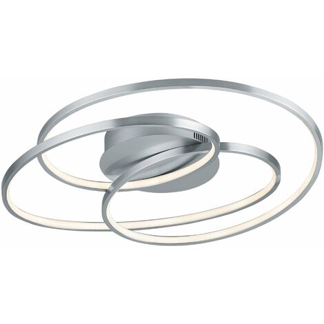 Plafoniera da Interno a LED in Metallo Nickel Opaco