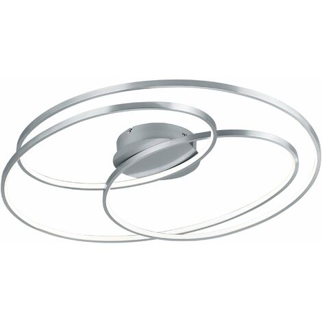Plafoniera da Interno a LED in Metallo Nickel Opaco