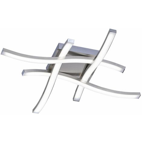 Plafoniera da Interno a LED in Metallo Nickel Opaco