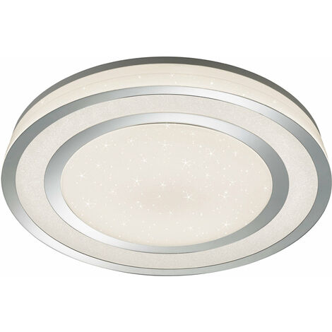 Plafoniera da Interno a LED in Plastica Cromo