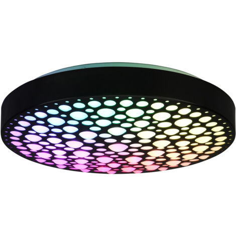 Plafoniera da Interno a LED in Plastica Nero Opaco