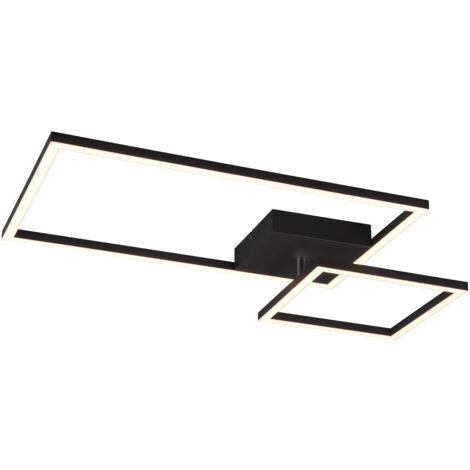 Plafoniera da Interno a LED SMD in Metallo Nero Opaco