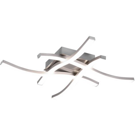 Plafoniera da Interno a LED SMD in Metallo Nickel Opaco