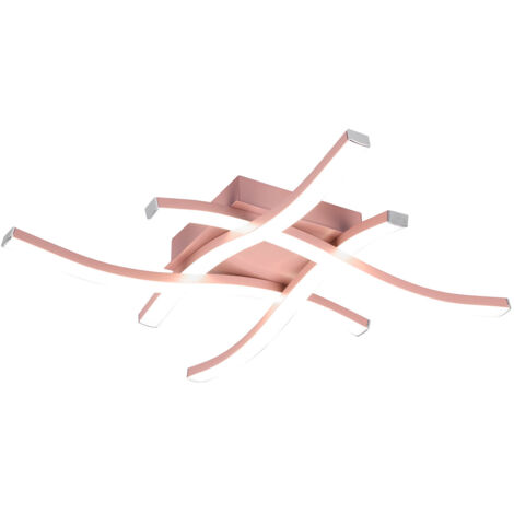 Plafoniera da Interno a LED SMD in Metallo Oro rosa