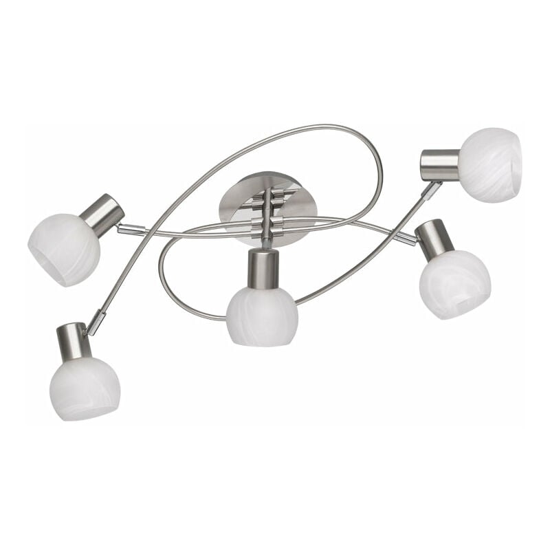 Plafoniera da Interno E14 in Metallo Nickel Opaco