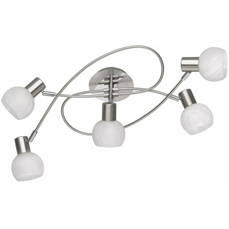 Plafoniera da Interno E14 in Metallo Nickel Opaco