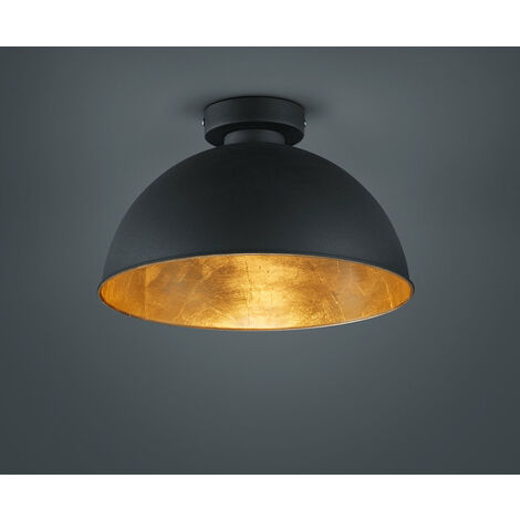 Plafoniera da Interno E27 in Metallo Nero