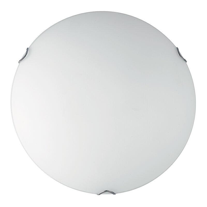Image of Plafoniera OBLO bianca in Vetro 2xE27 30x30x5cm. - Bianco