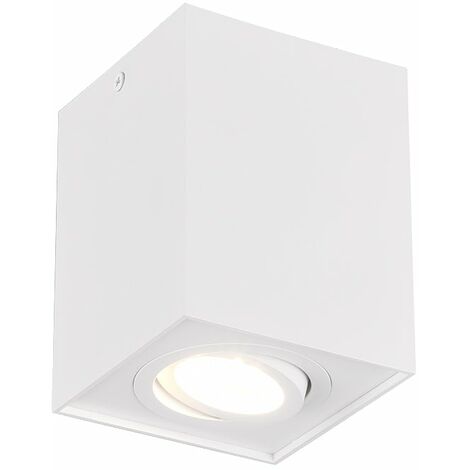 Plafoniera da Interno  GU10 in Metallo Bianco Opaco