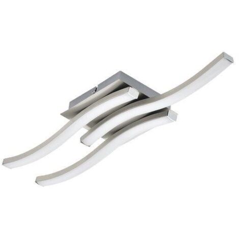 Plafoniera da Soffitto Led Moderna 3 Aste Ondulate Cabezas  Eglo - Colore: Cromo