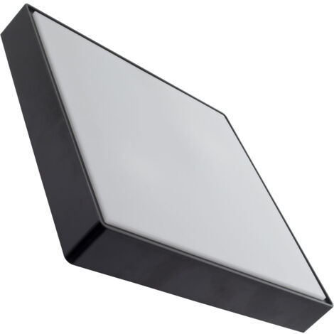 Plafoniera da soffitto Quadrata IP65 Julius  Nero