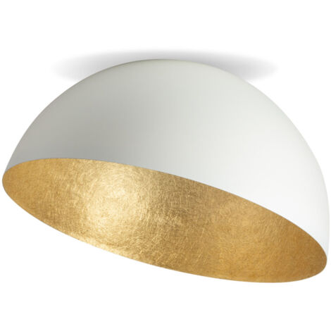 Plafoniera da soffitto Sfera bianco-oro Ø70 E27 Sigma