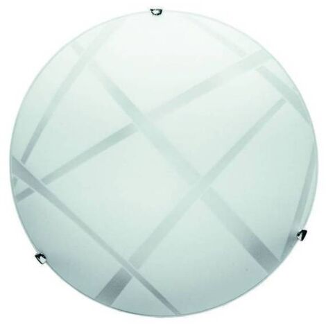 PLAFONIERA DARIO D 30 CM 1 LUCE E27 CROMO B/CO - 4 pezzi