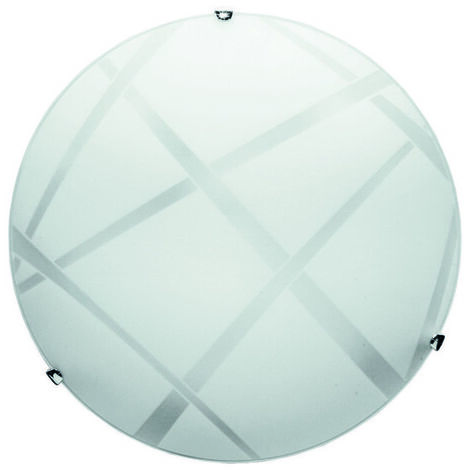 PLAFONIERA DARIO D 40 CM 2 LUCI E27 CROMO B/CO- 5,0 pz