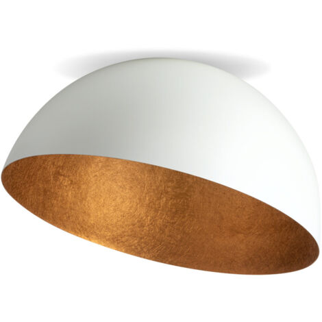Plafoniera decorativa bianco rame cupola 50cm E27 Sigma