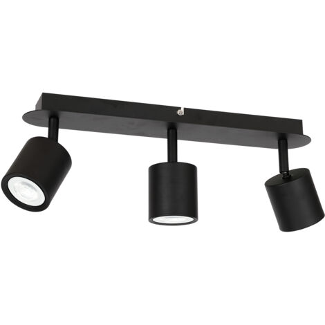 Plafoniera Demia Luminex 3 faretti neri GU10 8W orientabili