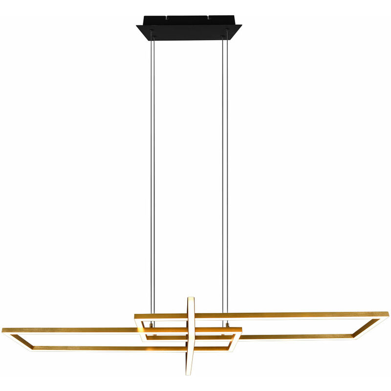 Image of Etc-shop - Lampada a sospensione a soffitto di design a led ottone opaco illuminazione soggiorno sala da pranzo Lampada a sospensione dimmerabile