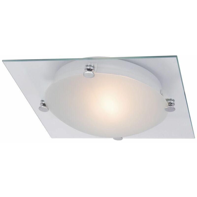 Image of Plafoniera design soggiorno sala da pranzo illuminazione faretto in vetro apparecchio angolare Globo 48520