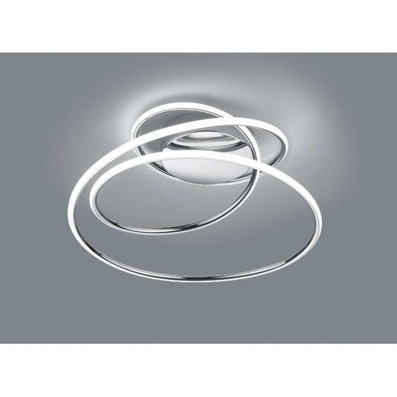 Image of Plafoniera Design Vortice Cromo Led Dimmer 4000k Bologna Trio Lighting