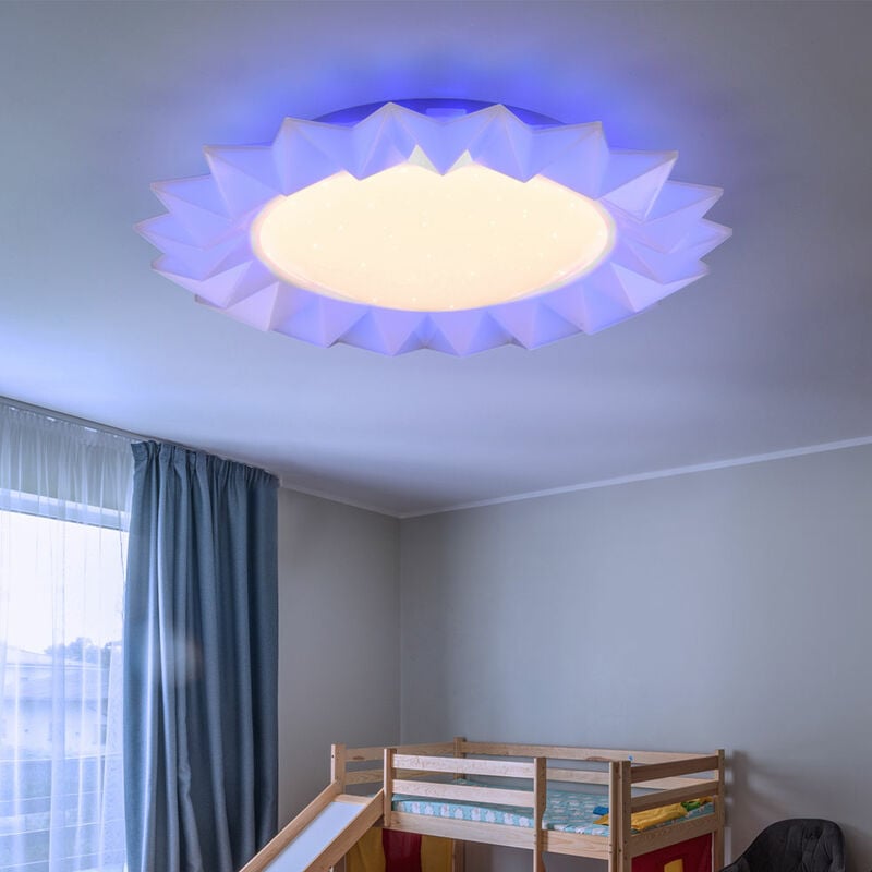 Image of Plafoniera dimmerabile telecomando plafoniera led camera da letto lampada da soffitto cambia colore, cct funzione memoria luce notturna, bianco, 13W