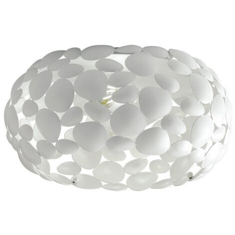 "Plafoniera DIONISO in metallo bianco 48 cm."