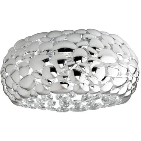 "Plafoniera DIONISO in metallo cromato 35 cm."