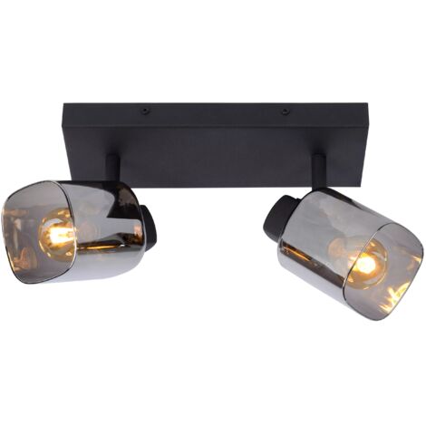 Plafoniera doppio faretto Alion 2xE14 nera 25W Lucide