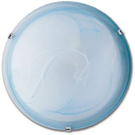 PLAFONIERA DUNA ALABASTRO AZZURRO 1XE2730CM 60W
