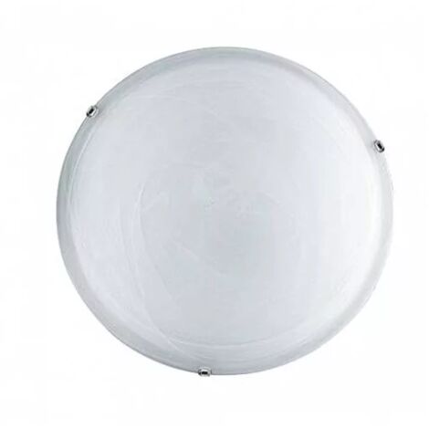 PLAFONIERA DUNA BIANCA 2 LUCI ATTACCO E27 40X40X11CM IN VETRO SATINATO