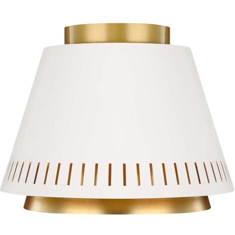Plafoniera Elstead Carter 1 Luce Flush, Bianco Opaco, E27
