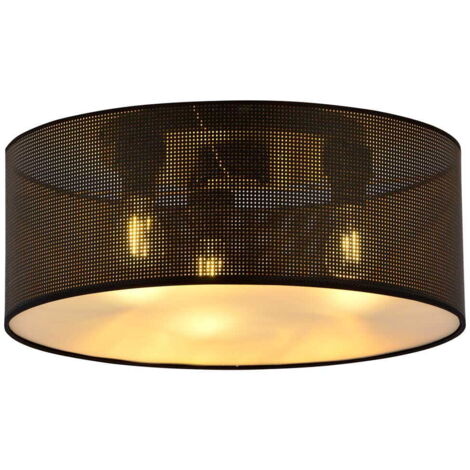 Plafoniera Emibig Aston metallo 3xE27 nero/oro 50 cm