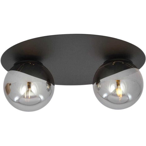 Plafoniera Emibig Solar 2 luci E14 nero/grafite metallo