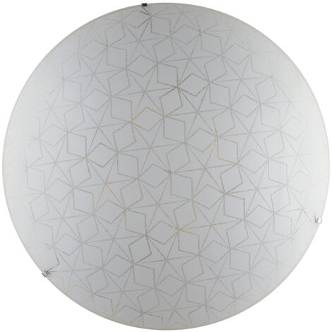 "Plafoniera ESAGRAM in vetro bianco 50 cm."